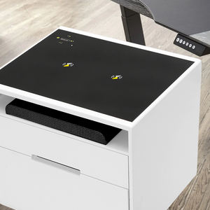 <span class=keywords><strong>Comodino</strong></span> Multifunzione con Ricarica Wireless, Altoparlante BT, Cassetto e Frigorifero Integrato per Camera da Letto Moderna - Product Image 3