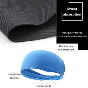 Bandeaux de sport promotionnels unisexes, absorbants la transpiration, respirants, haute élasticité, avec logos personnalisables, vente en gros - Product Image 6