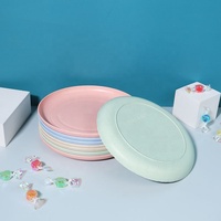 Lave-vaisselle Micro-ondes 25cm 10 pouces Dessert aux fruits en plastique paille de blé assiette ronde