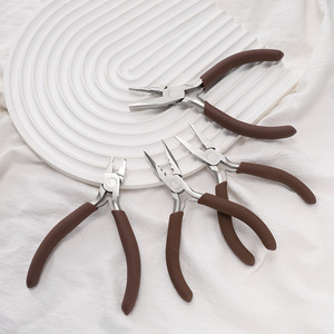 Alicates de punta redonda de acero al carbono color café para hacer joyas, herramientas multifuncionales para joyería - Product Image 2