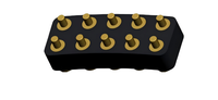 Conector POGO PIN CYXS CYTP10-5-7(11-1.5)F, Paso de 2.54 mm, Ángulo Recto, 10 Pines, Accesorios con Recubrimiento de Oro, PA46 PA9T ISO-9001