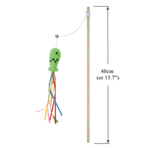 Giocattoli Interattivi per Gatti: Bastoncino in Legno Naturale con Erba Gatta per Gatti da Interno, Bacchetta Teaser per Gattini, Fornitore di Articoli per Animali Domestici - Product Image 5