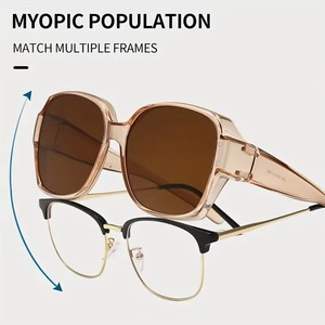 Lunettes de soleil DUNGU à monture intégrale colorée avec verres en PC et monture polarisée, unisexe, tendance, <span class=keywords><strong>pour</strong></span> la protection solaire et UV, haute qualité - Product Image 2