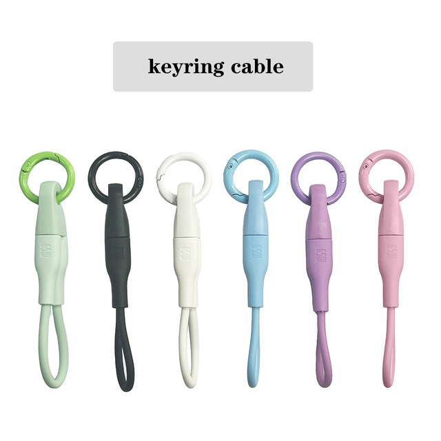 Focuses Portable Short USB Keychain Fast Charging Cable Phone Charger PD 65W Data Cable