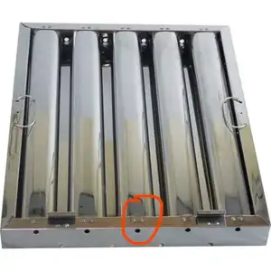 Customized Stainless Steel Grease Kitchen Range Hood Baffle Filter