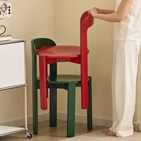 Chaise de salle à manger en similicuir écologique, style rétro mi-siècle, design moderne, dossier confortable, idéale pour café - Vente chaude