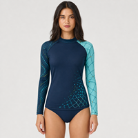 Camiseta de Natación para Mujer de Calidad Premium, Protección UV UPF 50, Manga Larga, Estampado Digital, Top de Surf de Grado Superior, 4 Colores Resistentes, Venta al por Mayor