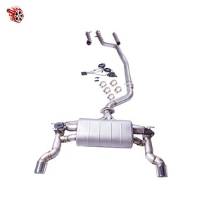 Para BMW Serie 1 335 <span class=keywords><strong>335i</strong></span> <span class=keywords><strong>F30</strong></span> 3.0T 2012-2016, Sistema de Escape con Silenciador y Tubo de Bajada de Acero Inoxidable Pulido a Espejo de 1.5mm - Product Image 1