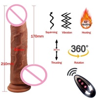 Dildo en silicone souple pour adulte, modèle Empereur Romain Roi des Armes, avec fonctions de poussée automatique et rétractables hautement réalistes