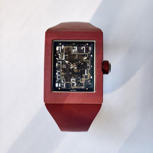 Top luxury business style 016 square titanium <b>case</b> with skeletonized design sapphire dial men's mechanical <b>watch</b> - Product Image 1