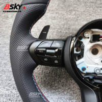 Volant sport en cuir pleine fleur personnalisé pour BMW F80 F82 F10 F12 F13 F15 F16 F20 F22 F30 F31 F32 F33 F36 M3 M4 E90 E92 E93