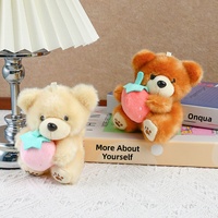 Internet-celebrity schattig klein beertje fruitvormige hanger pluche speelgoed sleutelhanger polyester 10cm unisex 5-7 jaar gemaakt in China mesh tas