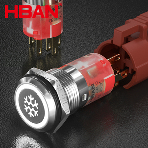 CE TUV ul Nút chuyển đổi IP67 kim loại thép không gỉ điều hòa không khí bắt đầu bông tuyết tùy chỉnh <span class=keywords><strong>pushbutton</strong></span> Thiết bị chuyển mạch 19mm 1no1nc - Product Image 1