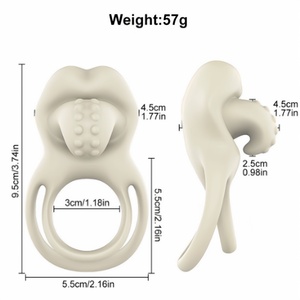 Anneau pénien en silicone souple multicouche, stimulateur clitoridien texturé étanche, triple anneau pénien pour homme, jouet sexuel pour couple adulte, pour retarder l'éjaculation et améliorer la performance masculine - Product Image 1
