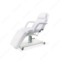 Table de massage pliable moderne en cuir véritable réglable avec caractéristiques thérapeutiques pour salon et usage domestique, éponge haute densité