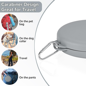 Bol de voyage pliable en silicone pour animaux de compagnie, OEM ODM, pour extérieur, pliable, portable, pour chien, bol d'eau pliable pour chien - Product Image 4