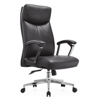 Chaise de bureau de direction à dossier haut en cuir avec appui-tête réglable pour mobilier de bureau commercial