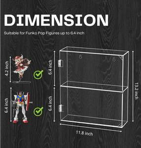 2 Layer Clear Acrylic Display Case for <strong>Funko</strong> <strong>Pop</strong> Action Figures Dustproof Display Cabinet <strong>Shelf</strong> for Collectibles Mini Toys - Product Image 4