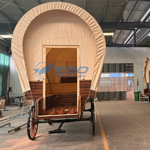 Tente de luxe mobile d'extérieur, type calèche, abri pour calèche, tente de camion en bois couvert, tente calèche de luxe - Product Image 2