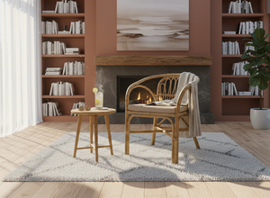 Hot Selling Dolvio Skin Armchair Tufted Handcrafted <b>Rattan</b> Wicker Modern Leisure <b>Chair</b> for Bedroom Dining Apartment & Hotel Use - Product Image 2