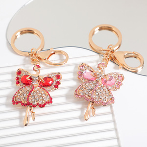 Porte-clés Fée Papillon Créative, Breloque Ange Scintillante, Porte-clés Fille Ballerine, Porte-clés Ange en Cristal et Strass - Product Image 5