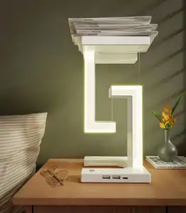 Cabeceira com design privado qi sem fio, tabela carregadora sem fio com lâmpada led