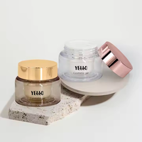 Contenants en PETG à double paroi pour crème cosmétique, pots de 50 g, vides, personnalisables, pour beurre corporel, emballage en gros