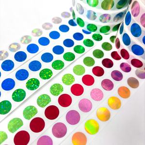 Custom Scratch Off Sticker Roll 12mm Round Holographic Scratch off Adesivos Holograma Etiquetas para Fazer Surpresa Recompensa Cartões - Product Image 1