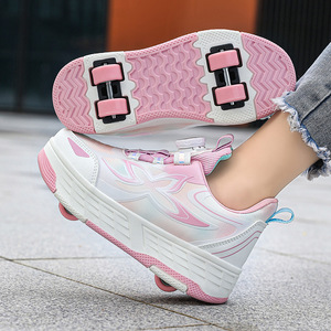 Chaussures à roulettes lumineuses pour enfants, roues en plastique, nouveau style printemps - Product Image 4