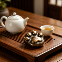 Sculpture sur mesure BZY, adorable patte de chat, ornement de bureau, grande statue en cuivre pour café à chats, intérieur et extérieur