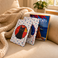 Cartes à Jouer Keji Reek Cats - 54 Images Uniques de Chats, Collection Îles Grecques, Designs Personnalisés, Durables, Écologiques, pour la Famille