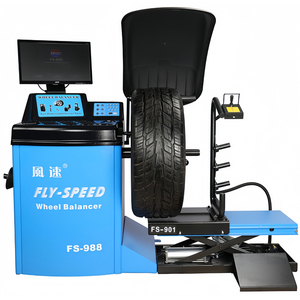 Machine d'équilibrage de pneu de voiture FS-988 + FS901 entièrement automatique Mesure de distance automatique - Product Image 1
