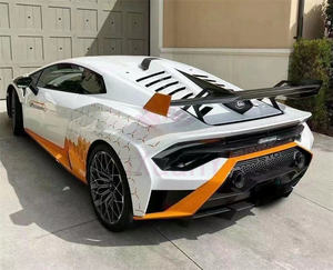 Pour <span class=keywords><strong>Lamborghini</strong></span> Huracan Lp610 LP580 EVO mise à niveau Style STO Kit de corps de Spoiler arrière en Fiber de carbone sèche barres avant barres arrière - Product Image 6