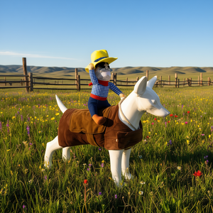 Disfraz de vaquero para perro Yeepaw, color marrón, talla X-Small, ropa bonita para mascotas para perros en todas las estaciones - Product Image 2