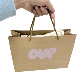 ถุงหิ้วสีน้ำตาลแบบขายส่ง สำหรับใส่ของชำ อาหาร ทนทาน ย่อยสลายได้ ปลอดภัยสำหรับอาหาร ขนาดเล็ก กลาง ใหญ่ - Product Image 4