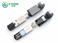 Connecteur RJ45 CAT8 8P8C SFTP, blindé en alliage de zinc, prise modulaire industrielle anti-vibration sans outil, 40 Gbit/s