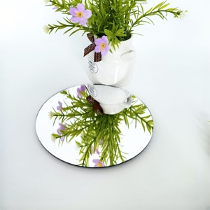 Gương trang điểm phóng đại 5X bằng kính thiết kế công nghiệp không khung, đường kính 145mm, trang trí - Product Image 4