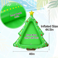 Opblaasbare drijvende koelbox voor Kerstmis in juli feestdecoratie |   27,5'' x 25'' Kerstboom drankenkoeler, feestbenodigdheden voor de feestdagen