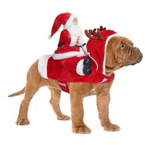 Venta al por mayor traje de navidad perro grande-Sudadera con capucha para perros y gatos, ropa para mascotas pequeñas, medianas y grandes, disfraz divertido de Chihuahua, Yorkshire
