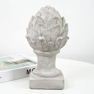 Unique hand carved cement artichoke house garden artifacts ornaments decoration home decor in stock