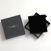 Sac cadeau en carton avec Logo personnalisé, 10 pièces, boîte à dessin pour colliers, tiroir coulissant, boîte en papier avec mousse noire pour emballage de bijoux