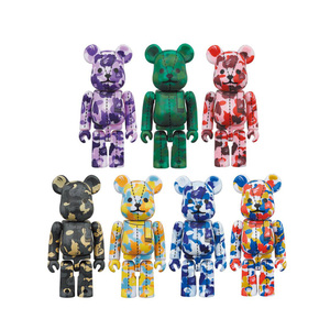 Oso de oro negro oso violento chapado transparente Lago Verde <span class=keywords><strong>Chiaki</strong></span> Bearbrick 400% figuras de juguete de oso de resina - Product Image 2