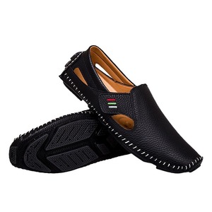 Sandales de plage décontractées pour hommes de haute qualité en <span class=keywords><strong>cuir</strong></span> respirant, chaussures <span class=keywords><strong>bateau</strong></span> confortables de loisirs en plein air, design multicolore - Product Image 5