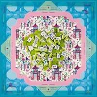 Ensemble de Mahjong américain de qualité supérieure, 160 tuiles en acrylique vert citron gravé à 4 couches, édition Pagode pour le design