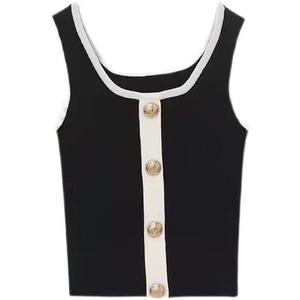 Nouveau <span class=keywords><strong>Gilet</strong></span> d'Été Sans Manches <span class=keywords><strong>Femme</strong></span>, Mode Coréenne, Tricoté, Haut d'Extérieur - Product Image 5