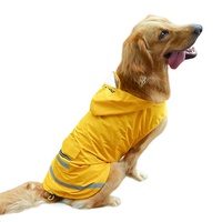 Hund Regenmantel mit reflektieren den Streifen Tasche wasserdicht Hund Regen jacke verstellbare Kordel zug wasserdicht Haustier Regenmantel