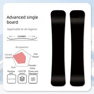 สโนว์บอร์ดสปีดสกีแบบฟรีสไตล์  แบบกว้าง  สามารถปรับแต่งขนาดและสีได้  ผลิตตามแบบที่ลูกค้าต้องการ  ทำจากไม้ป็อปลาร์ - Product Image 3