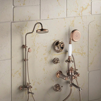 Mitigeur de douche mural, pour la salle de bain, couleur or Rose, 1 pièce