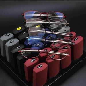 Mini Metal Folding <strong>Reading</strong> <strong>Glasses</strong> Small Round Square Portable Foldable Blue Light Blocking Folding <strong>Reading</strong> <strong>Glasses</strong> With Case - Product Image 4