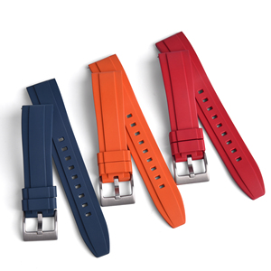 Bracelets de montre à dégagement rapide en caoutchouc Juelong 18mm 20mm 22mm 24mm Ridge FKM - Product Image 2